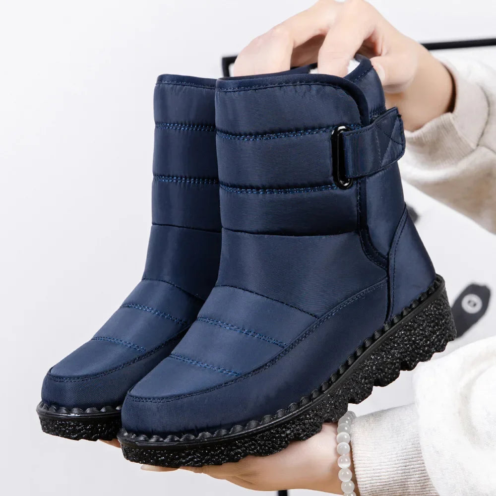 Boots Women Non Slip Waterproof Winter Snow Boots Platform Shoes for Women Warm Ankle Boots Cotton Padded Shoes Botas De Mujer LadyShow.Store