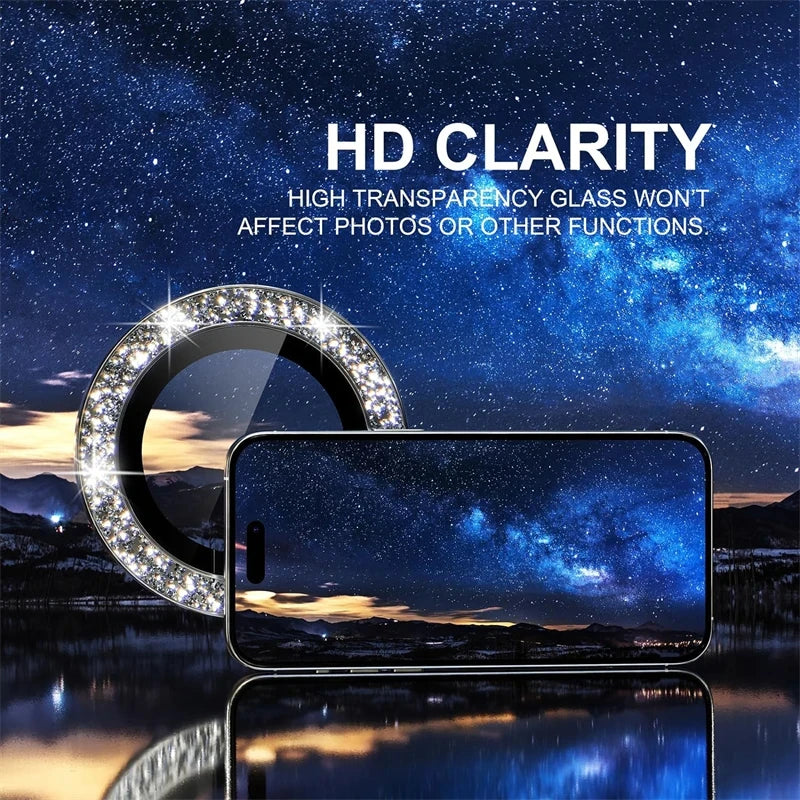 1Set Camera Len Tempered Glass For iPhone 13 For iPhone 11 12 13 14 15 16  17 Pro Max Plus Len Screen Protectors Glass Film Pi-Mart