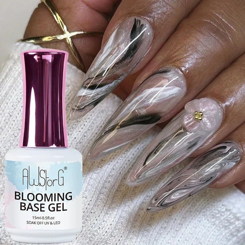 15ml Nail Blooming Gel, Blossom Spreading Effect Functional Gel, Easy to Apply for Nail Art Design Home Salon Manicure Pedicure Tri Light Beauty