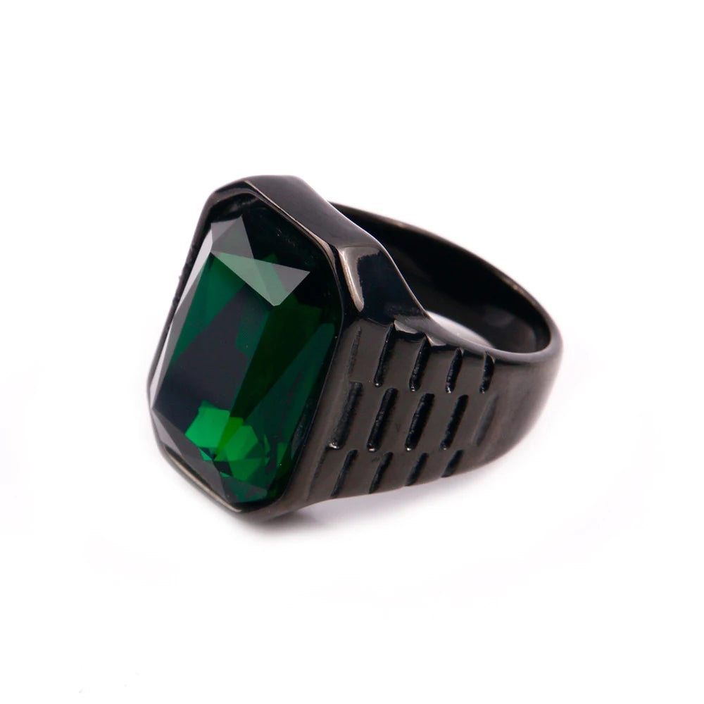 Men's Multi-Color Gemstone Rings For Women Personalized Trendsetter Stainless Steel Jewelry Manufacturer Direct Supplier Pi-Mart