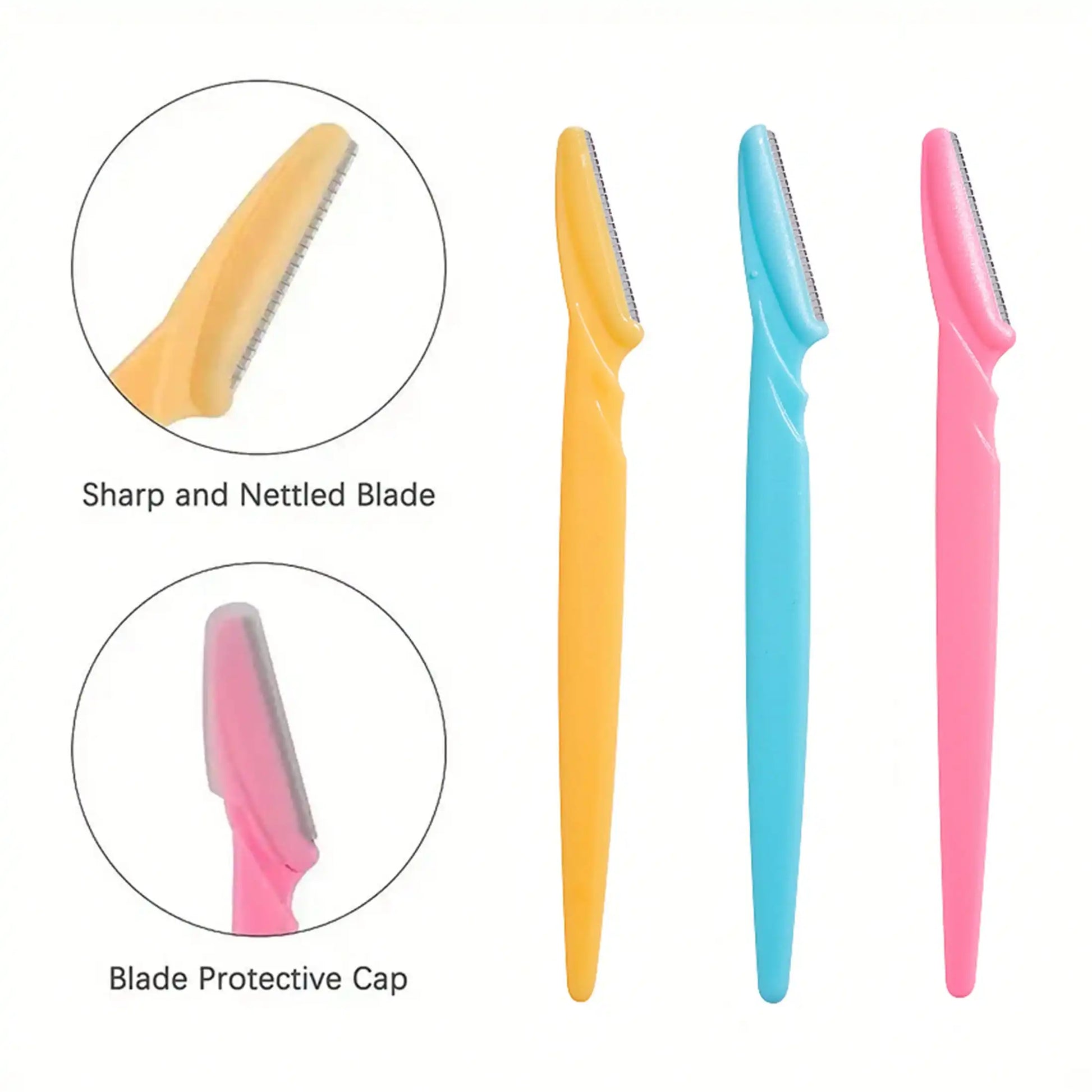 5/10/30 Pieces Set Of Eyebrow Trimmer, Eyebrow Trimmer, Long Handle Trimmer, Eyebrow Trimmer, Beauty Tool, Used For Shaping And Trimming Eyebrows, Exfoliating And Exfoliating Tools, Razors, Precision Exfoliating Tool Eyebrow Trimmer, Facial And Neck LadyShow.Store