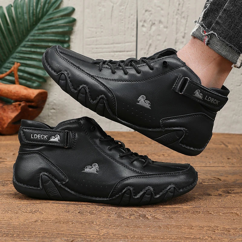 Mens Shoes Original Sneakers Shoes Men's High Top Ankle Boots Breathable and Comfortable Soft Sole Luxury Fashion Men's Shoes Pi-Mart