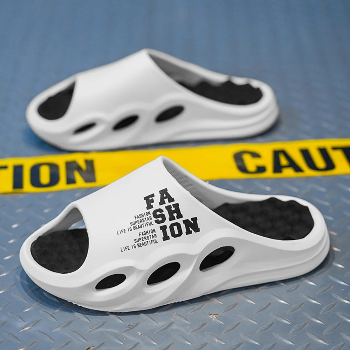 Men Fashion Massage Slippers Indoor/Outdoor Sandals Beach Flip Flop Thick Sole Male Slides Summer Non-Slip Men Shower Slippers Pi-Mart