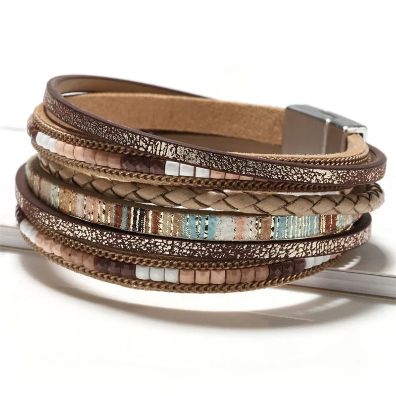 Bohemian Cowboy Chic Cross Bracelet Western Jewelry For Women Christian Bracelets Religious Bracelets Pi-Mart