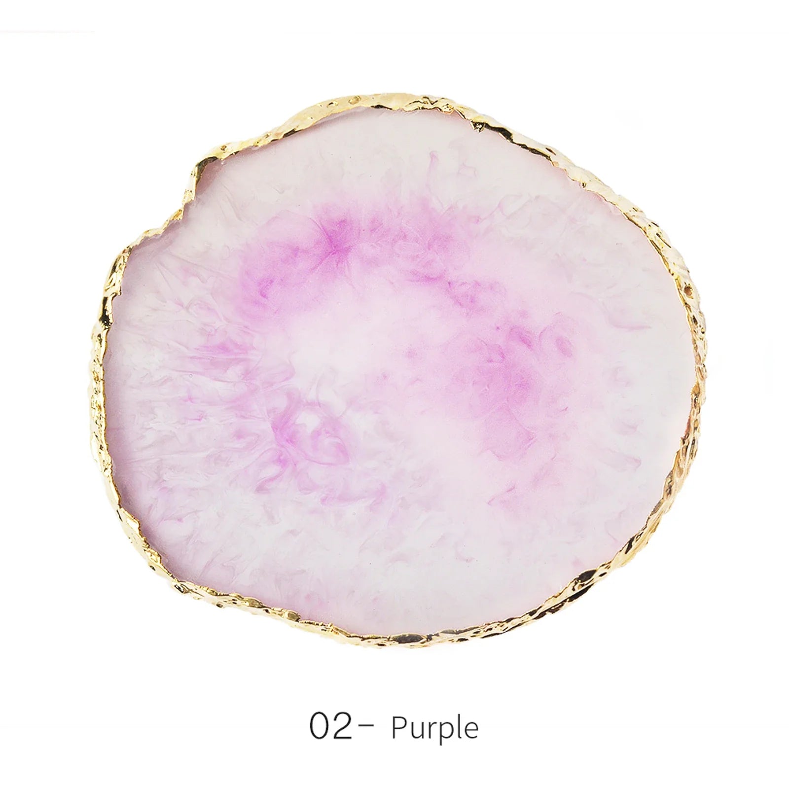 1PC Round Resin Agate Stone Nail Art Palette False Nail Tips Mixing Color Drawing Pallet Gel Polish Display Shelf Manicure Tool Tri Light Beauty
