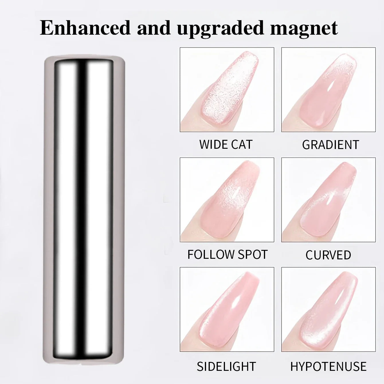 3x0.7cm Round Nail Art Cat Eye Gel Magnetic Pen for Gel Polish 3D Cat Eye Nails Painting Strong Magnet Stick Manicure DIY 2030 Tri Light Beauty