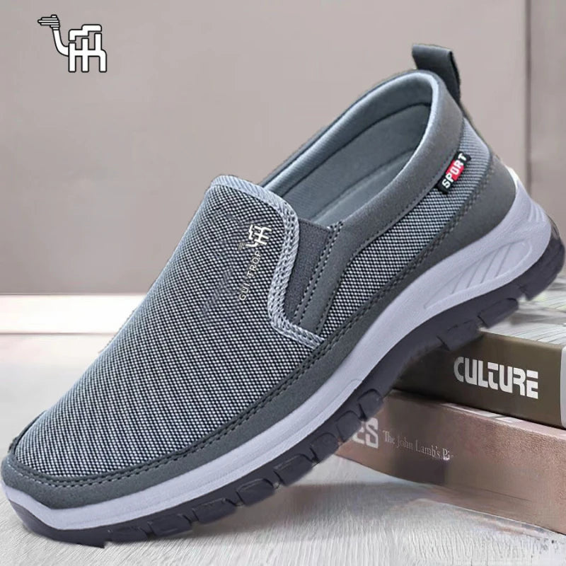 2026 Men Casual Shoes Breathable Soft Bottom Sneakers Men Non-Slip Walking Shoes Comfortable Slip-On Men Loafers Tenis Masculino Pi-Mart