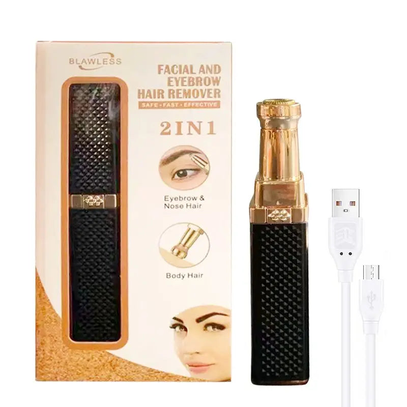 Electric Eyebrow Trimmer 2 In 1 Precise Eyebrow Trimmer Ladies' Lipstick Shaver Multifunctional Makeup Tools Beauty Products Tri Light Beauty