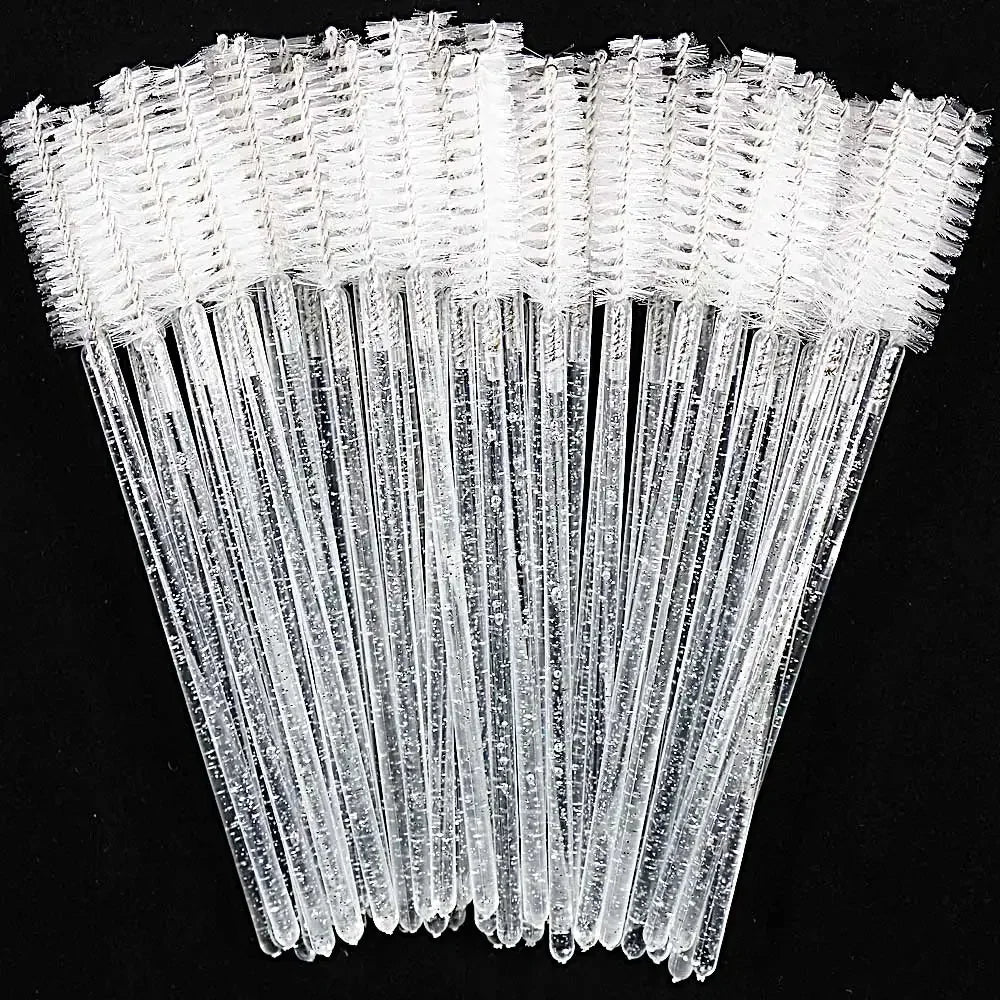 Disposable Crystal Eyelashes Brush Comb 50Pcs Eye Lashes Extension Mascara Wands Makeup Professional Makeup Beauty Tool LadyShow.Store