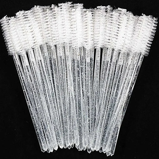 Disposable Crystal Eyelashes Brush Comb 50Pcs Eye Lashes Extension Mascara Wands Makeup Professional Makeup Beauty Tool LadyShow.Store