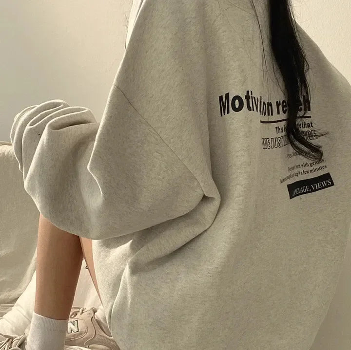 Women Sweatshirts Oversized Spring Hoodie Long Sleeve Casual Letter Print Loose Pullovers Harajuku Sweatshirt Female LadyShow.Store
