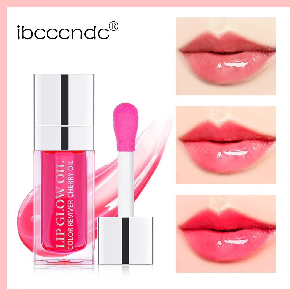 Crystal Jelly Moisturizing Lip Oil Plumping Lip Gloss Makeup Sexy Plump Lip Glow Oil Tinted Lip Plumper LadyShow.Store
