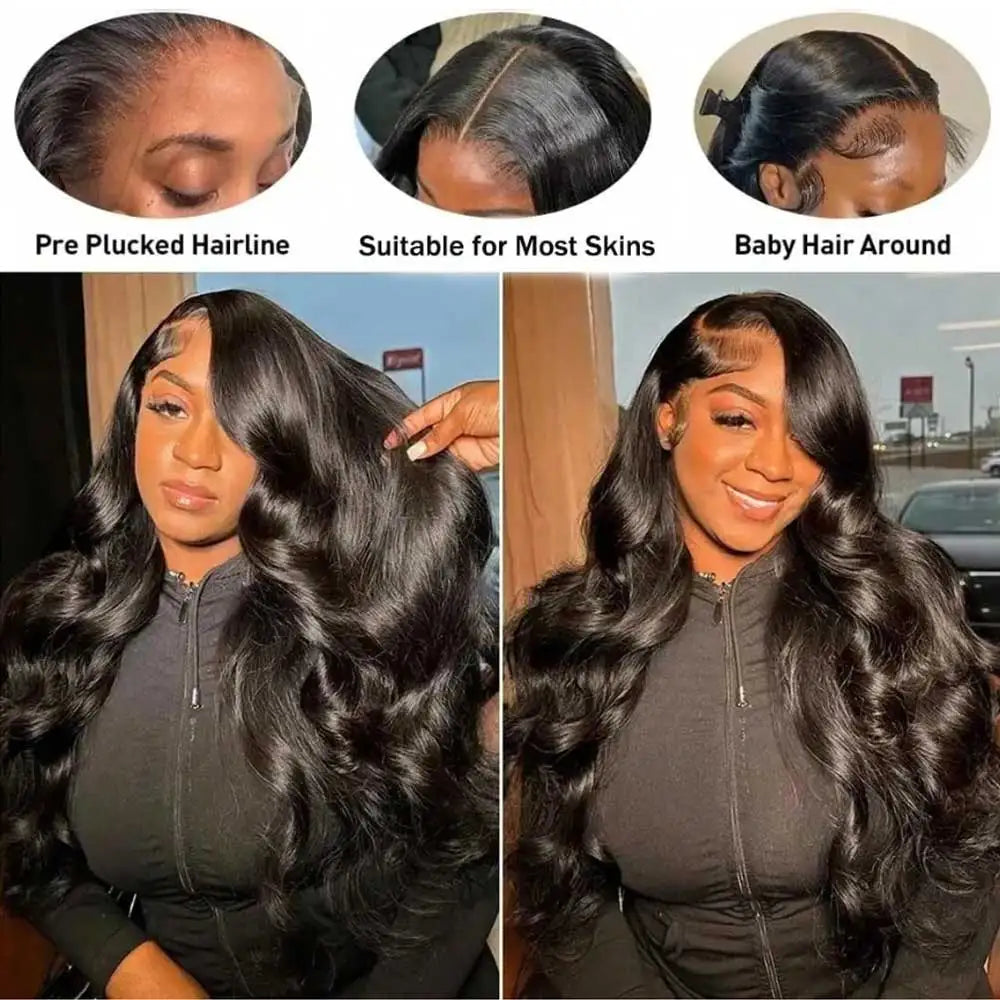 40 42 Inch Body Wave Human Hair Wigs 13x4 13X6 HD Lace Frontal Wig Human Hair Remy 5x5 Gluless Lace Closure Wigs For Women LadyShow.Store