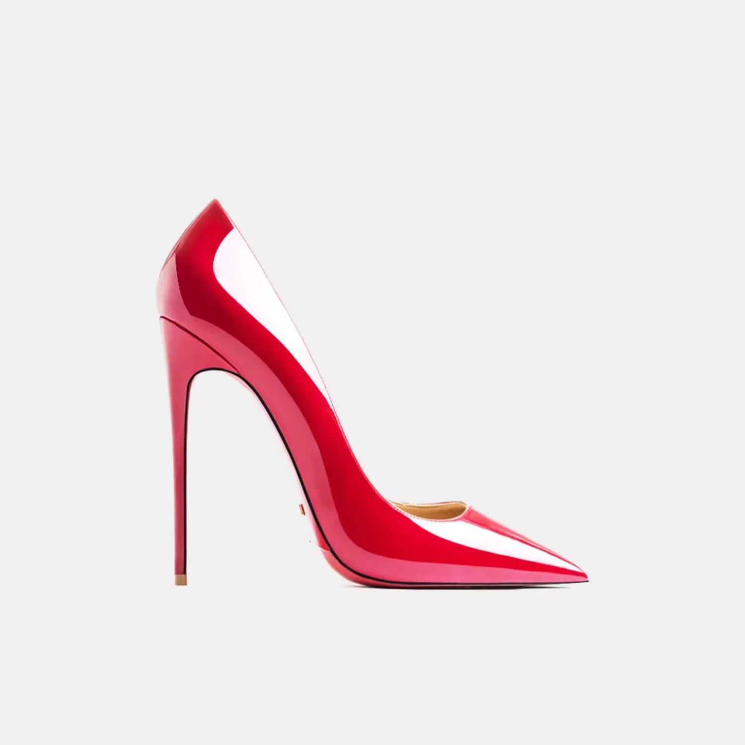 Women heels 2026 leather Heels for women Luxury Brand Pumps Red sole Pointed Toe High Heels Elegant Stiletto Ladies Prom Shoes Pi-Mart