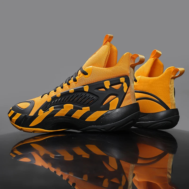 Men's Basketball Shoes Breathable Cushioning Non-Slip Wearable Runing Shoes Gym Training Athletic Basketball Sneakers for Men Pi-Mart
