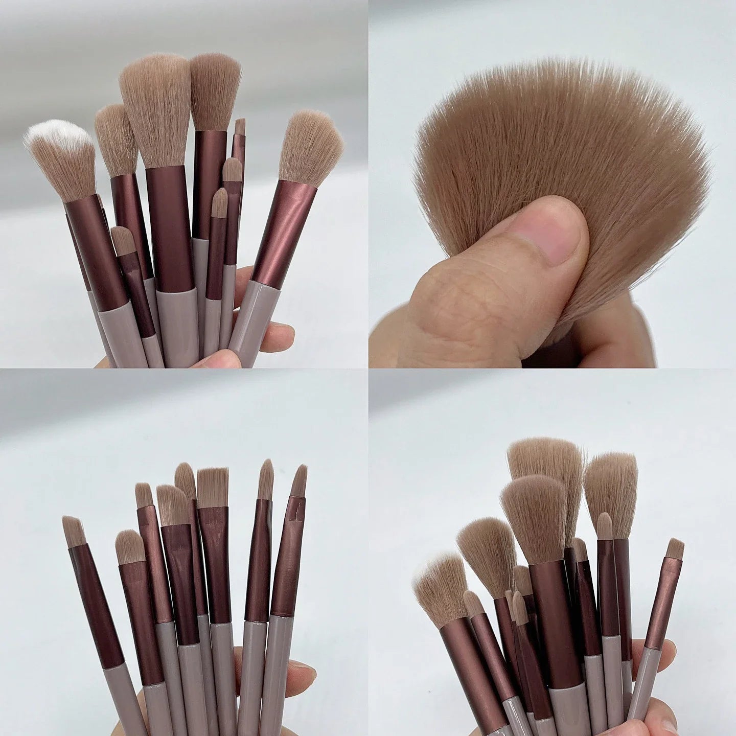 13 PCS Makeup Brushes Set Eye Shadow Foundation Women Cosmetic Brush Eyeshadow Blush Beauty Soft Make Up Tools Bag LadyShow.Store