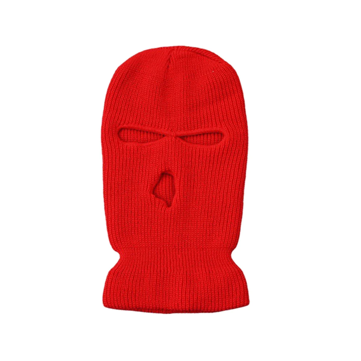 Winter Motorcycle Windproof Full Face Knit Hats Ski Mask Men Warm Wool Balaclava embroidery Winter hats Knitted 3 Holes Ski Mask Pi-Mart
