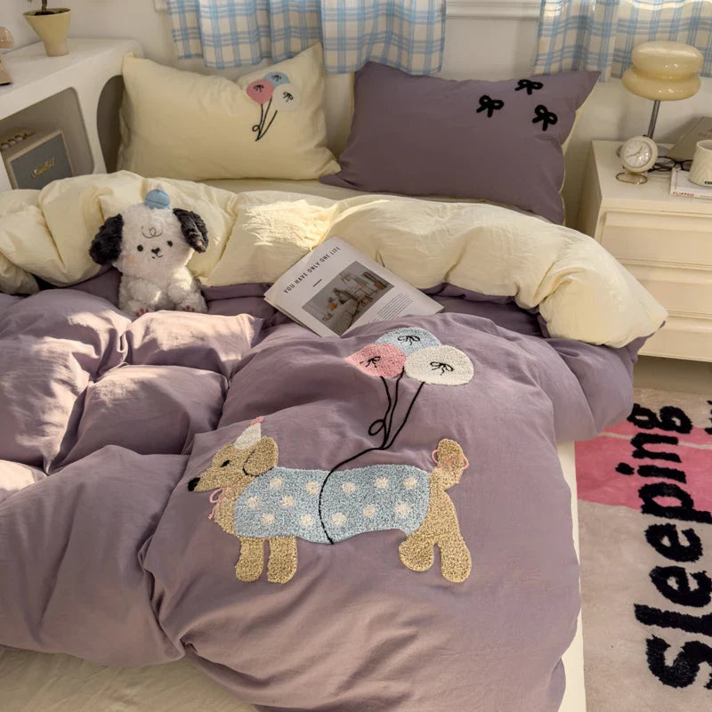 Brown Stripe Bedding Comforter Set Pillowcase bed sheet Single Full Size Bed Linen Duvet Cover Set Queen/King Double Single Bed LadyShow.Store