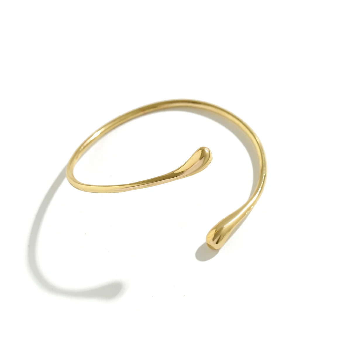 Salircon Simple Metal Water Drop Open Upper Arm Bracelet Bohemian Smooth Upper Arm Bracelet Women's Casual Party Jewelry Gift ﻿ Pi-Mart