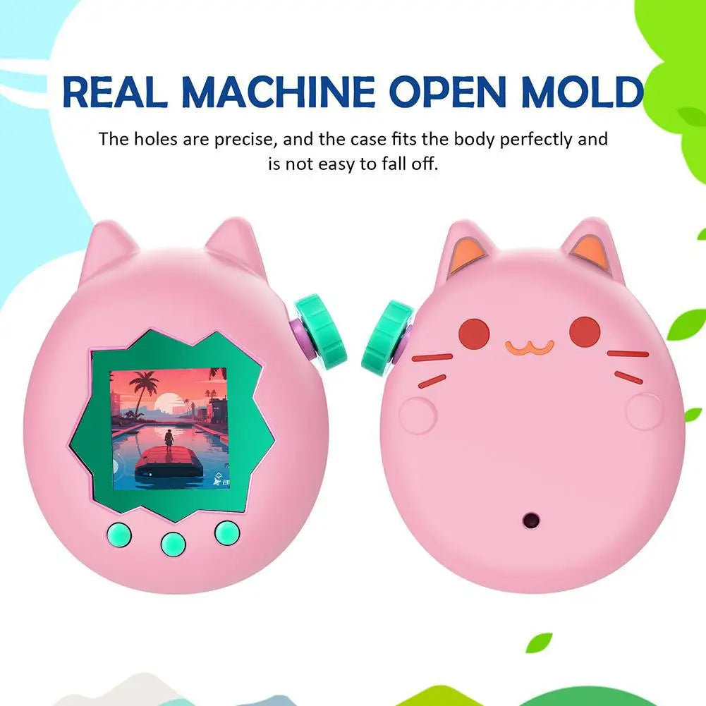 For Tamagotchi Paradise Silicone Full Cover Case Non-Slip Liquid Silicone Cute Protective Cover Soft Shell Game Accessories Pi-Mart