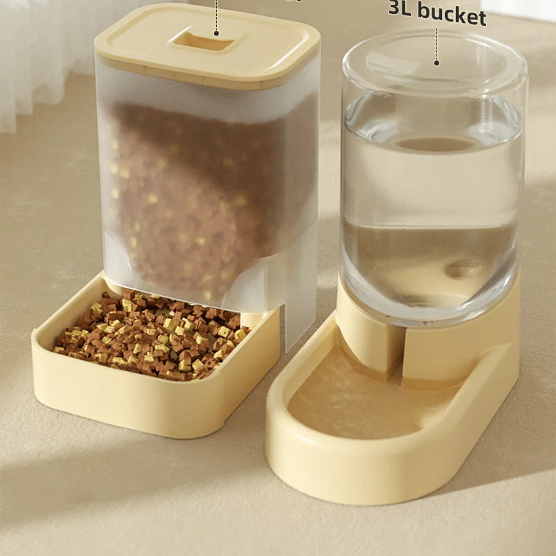 HOOPET Dogs Automatic Feeders Water Bottle Cats Bowl Food Storage Drinking Dispenser Container Pet Supplies Pi-Mart