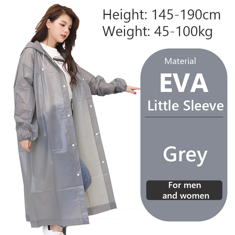 Raincoat Women Men Impermeable Thickened Waterproof Raincoat Tourism Outdoor Hiking Rain Poncho Raincoat Hooded Rain Coat Pi-Mart