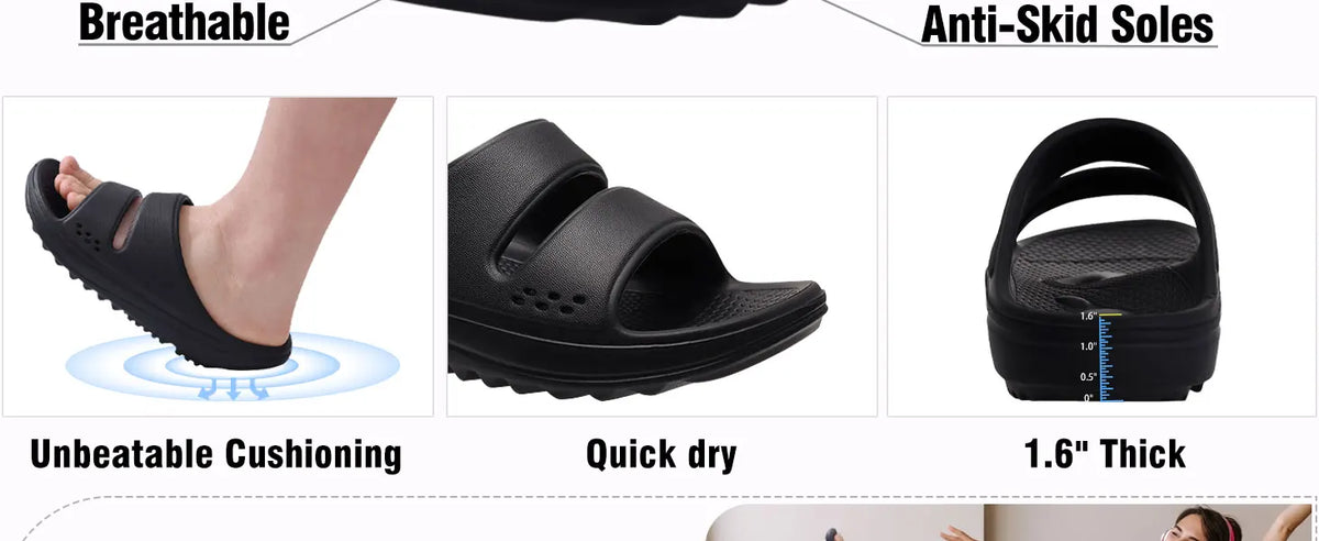 Asgard Orthopedic Sandals For Women Men Indoor EVA Recovery Flip Flops With Arch Support  Pillow Soft Summer Slip On Beach Shoes Pi-Mart