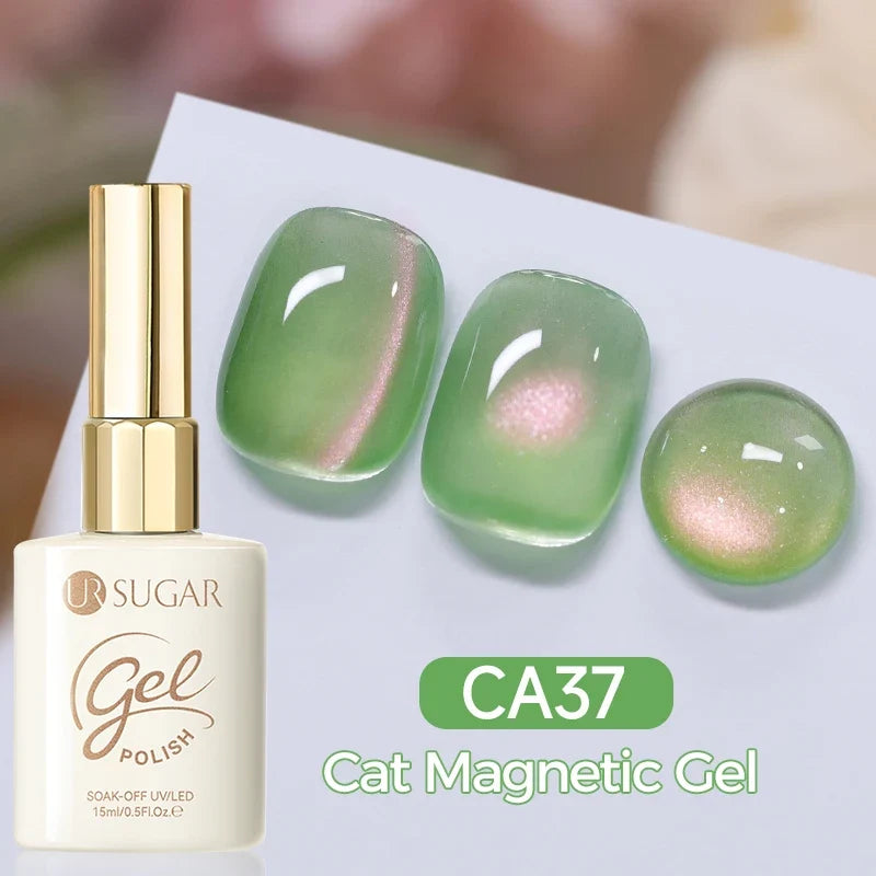 UR SUGAR 15ml Cat Magnetic Gel Nail Polish 30 Colors Semi Permanent Magnetic Gel UV/LED Soak Off Painting Vanrish Design Tri Light Beauty