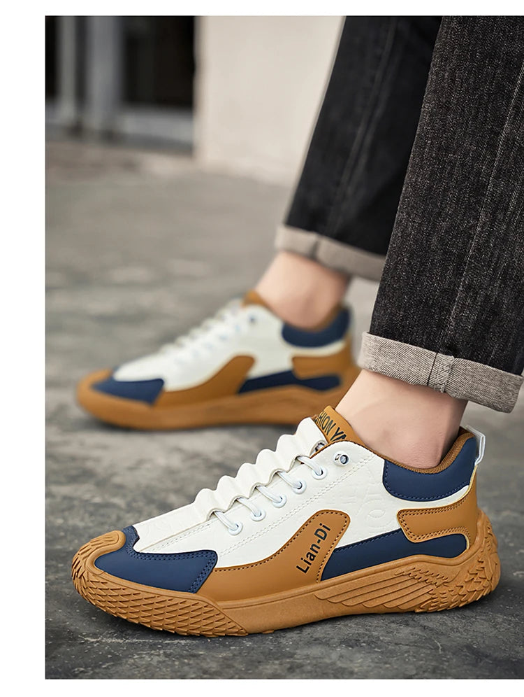 Spring and Autumn Fashion Elastic Band Sneakers for Men, Versatile Trendy Casual Shoes, Student Running Shoes, Soft-Soled Lightweight Men's Shoes Pi-Mart