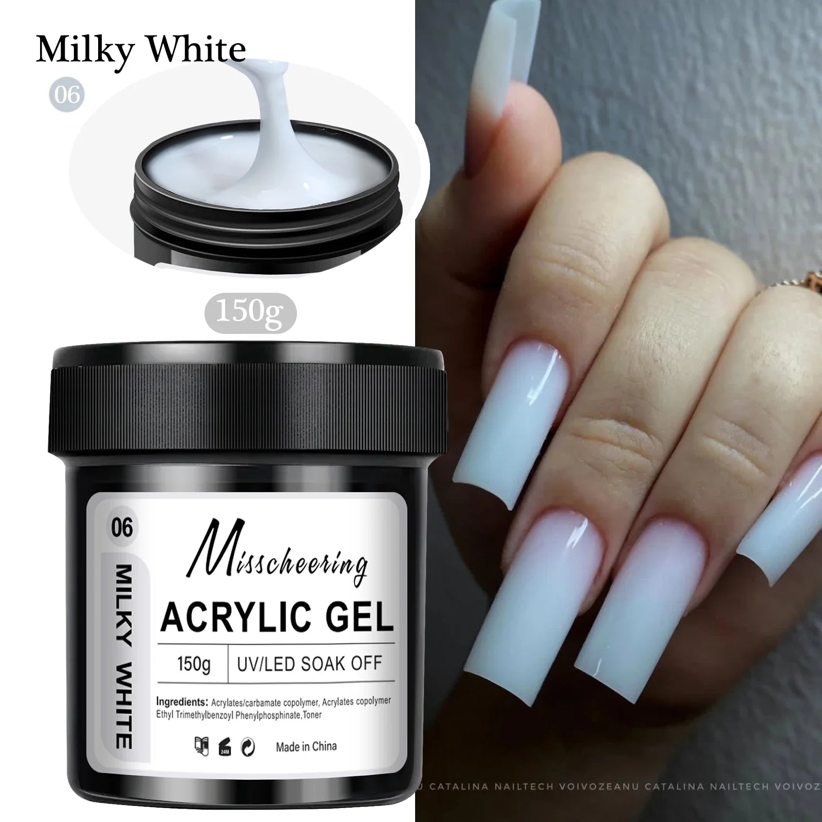 150g Transparent Nail Extension Gel Jelly White Light Pink Acrylic Nail Art UV LED Gel Semi Permanent Varnish Extension Tool Tri Light Beauty