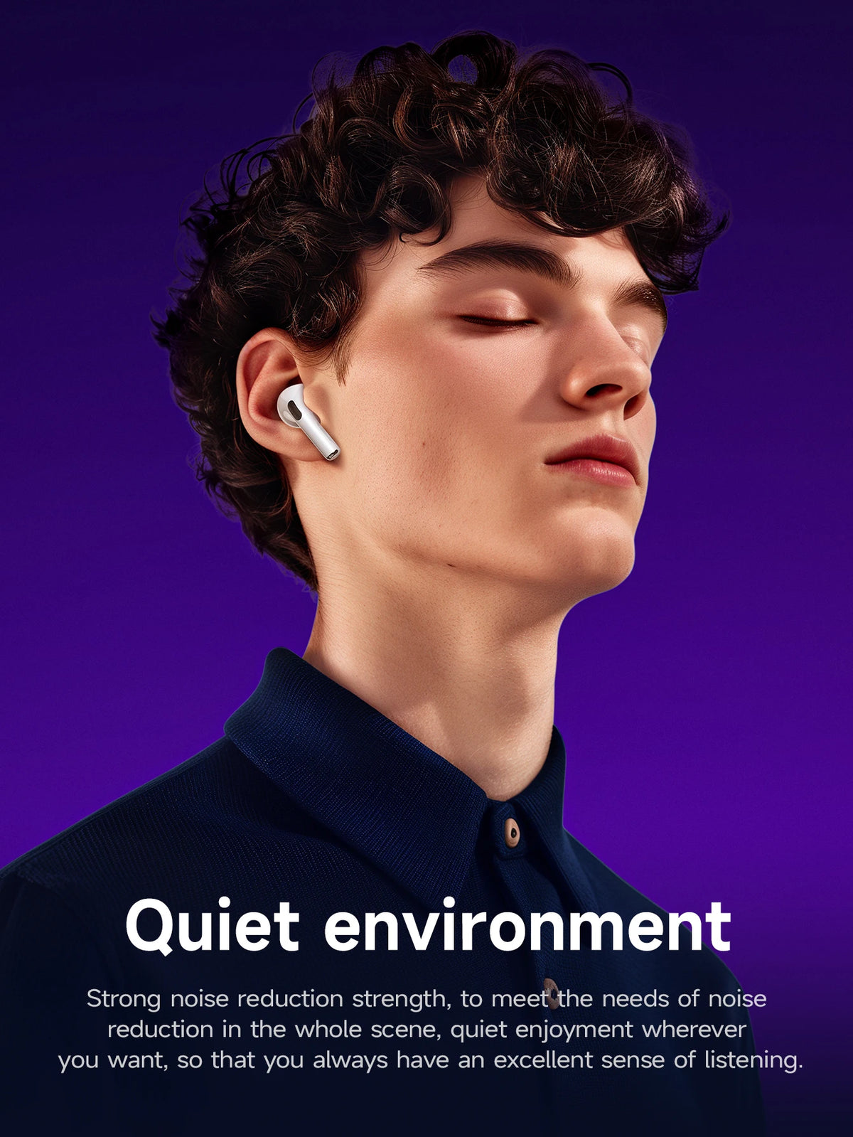 HOCO EW72 Wirelss Bluetooth 5.4 ANC Noise Reduction Earphone With LED Full Touch Smart Screen Charging Box Music Sports Earbuds Pi-Mart