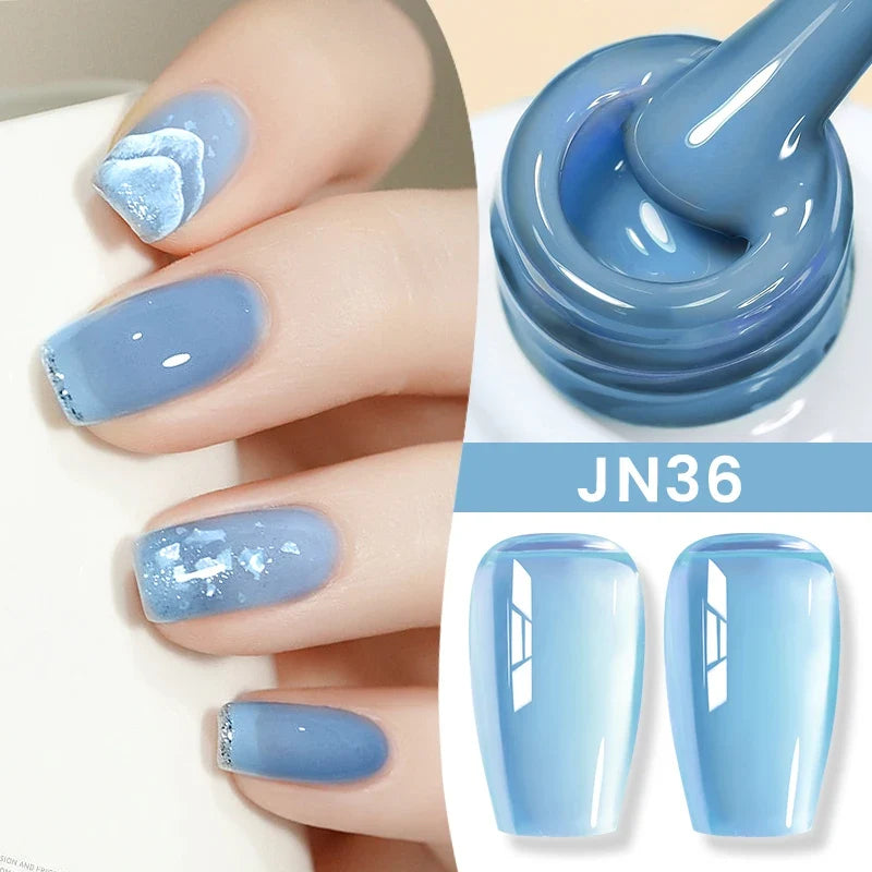 BORN PRETTY 83 Colors 10ml Jelly Nude Gel Nail Polish Autumn Amber Semi Transparent Manicure Soak off UV LED Nails Gel Varnish Tri Light Beauty