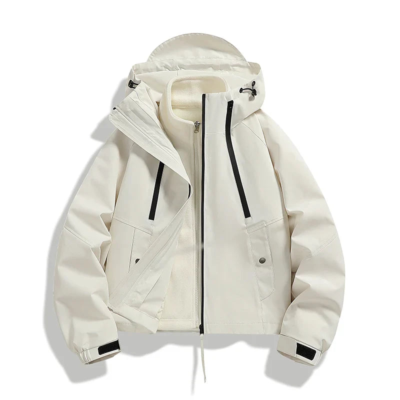 CHRLCK Women Waterproof Hiking 3IN1 Jackets Winter Warm Windproof Windbreakers Women Camping Trekking Thin Jacket Woman LadyShow.Store