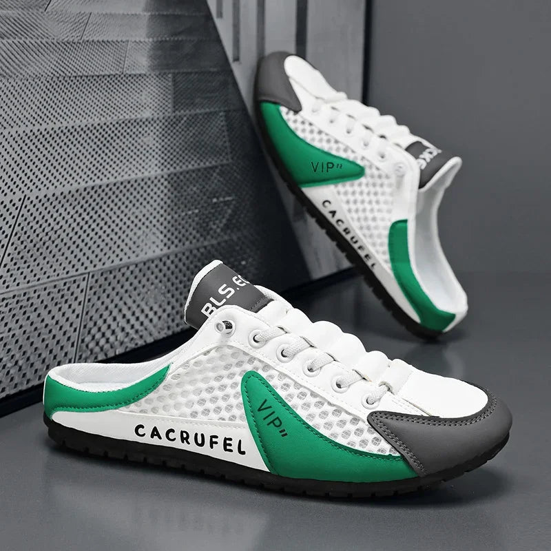Men's Fashion Soft-soled Half Slippers Summer Men Trendy Bottom Casual Shoes Soft Sole Sneakers Zapatos De Hombre Plus Size 48 Pi-Mart