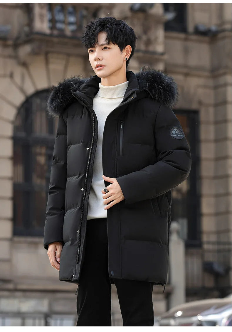 High Brand White Goose Down Jacket Coat Parka Men's Clothing Winter Padded Puffer Jackets Luxury Hooded Padding Outerwear HWY309 Pi-Mart