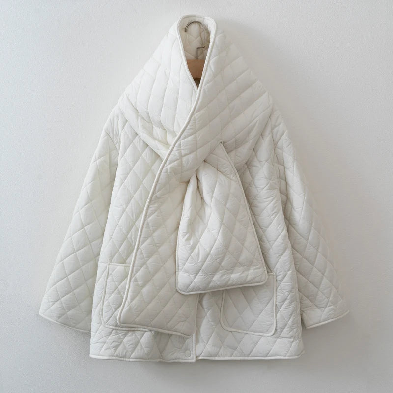 Women Autumn Winter Scarf Jacket Warm parka LadyShow.Store