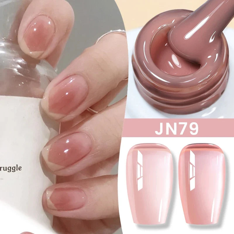 BORN PRETTY 83 Colors 10ml Jelly Nude Gel Nail Polish Autumn Amber Semi Transparent Manicure Soak off UV LED Nails Gel Varnish Tri Light Beauty
