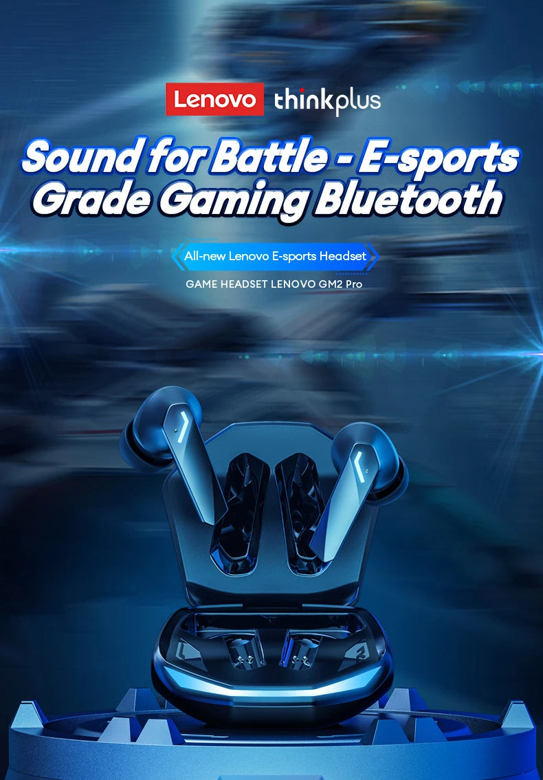 Choice Lenovo GM2 Pro Wireless Bluetooth Headset Gamer Earbuds Wireless Headphones Music Dual Mode Earbuds Music Sport Bluetooth Pi-Mart