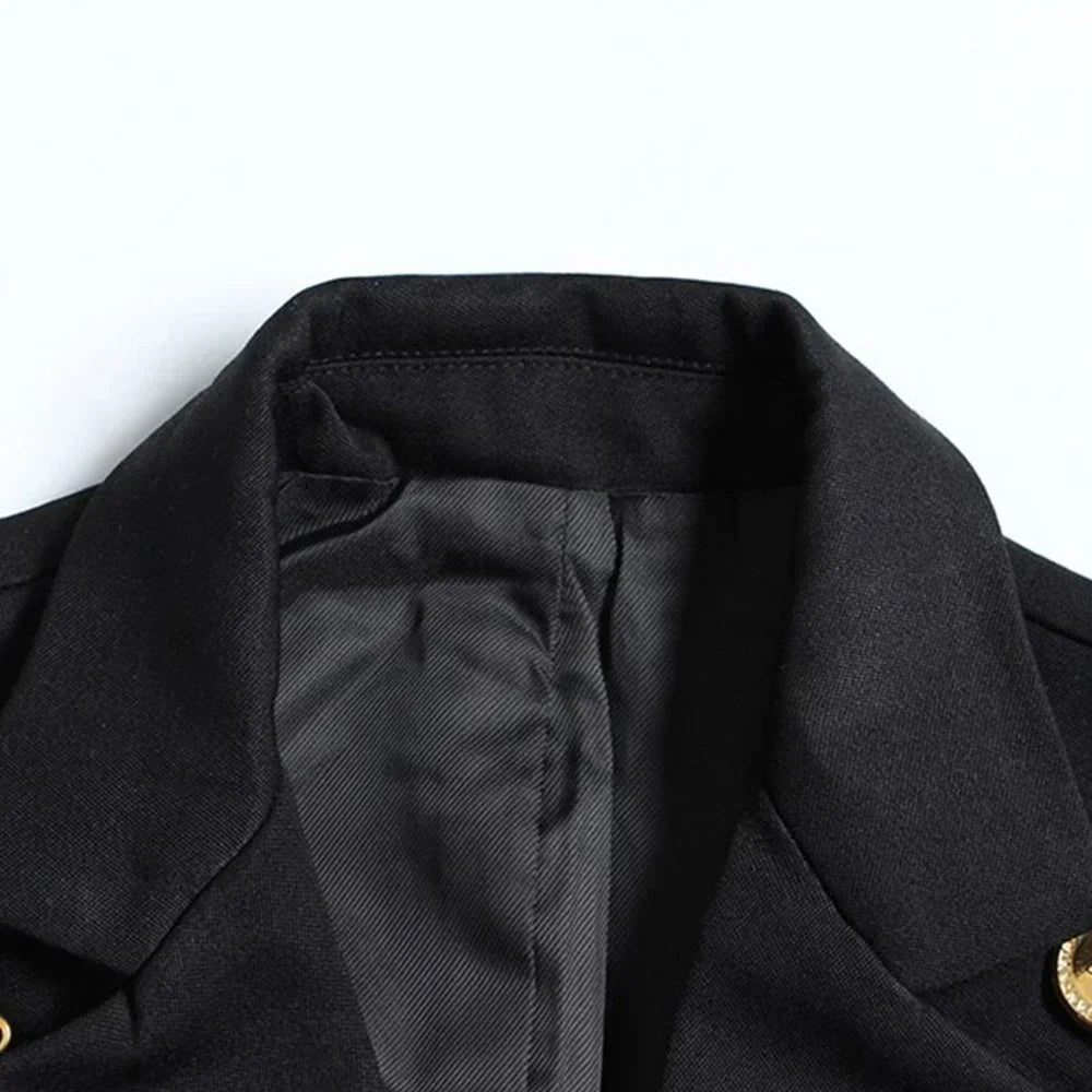 VGH Chic Spliced Metal Pin Slimming Blazer for Women Notched Collar Long Sleeve Patchwork Mesh Hollow Out Fashion Jacket Female LadyShow.Store