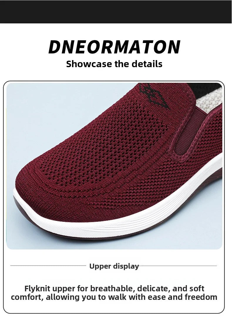 Women's Shoes Spring and Autumn New Mesh Breathable Casual Shoes Outdoor Lightweight Non-slip Wedge Heel Thick-soled Sneakers Pi-Mart