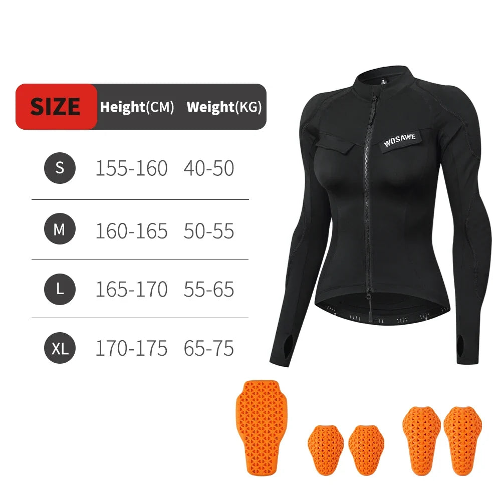 WOSAWE Women Motorcycle Jacket Downhill Motocross Motorbike Reflective Summer Biker Riding Clothing Apparel LadyShow.Store