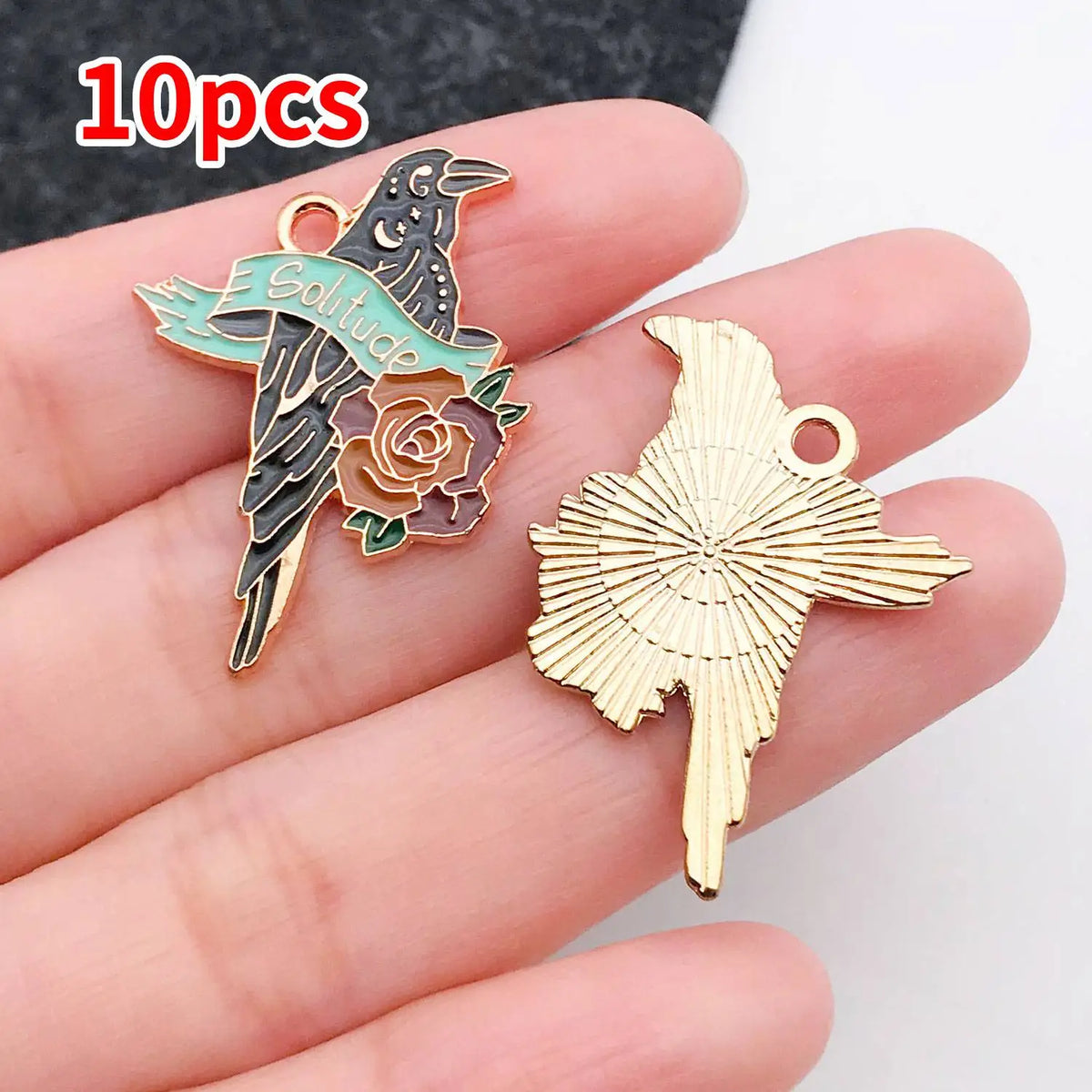 Mix 10/20 pcs of Alloy Enamel Halloween Charms Pendants, Suitable for DIY Necklace, Earring, Keychain Jewelry Making Accessory. Pi-Mart