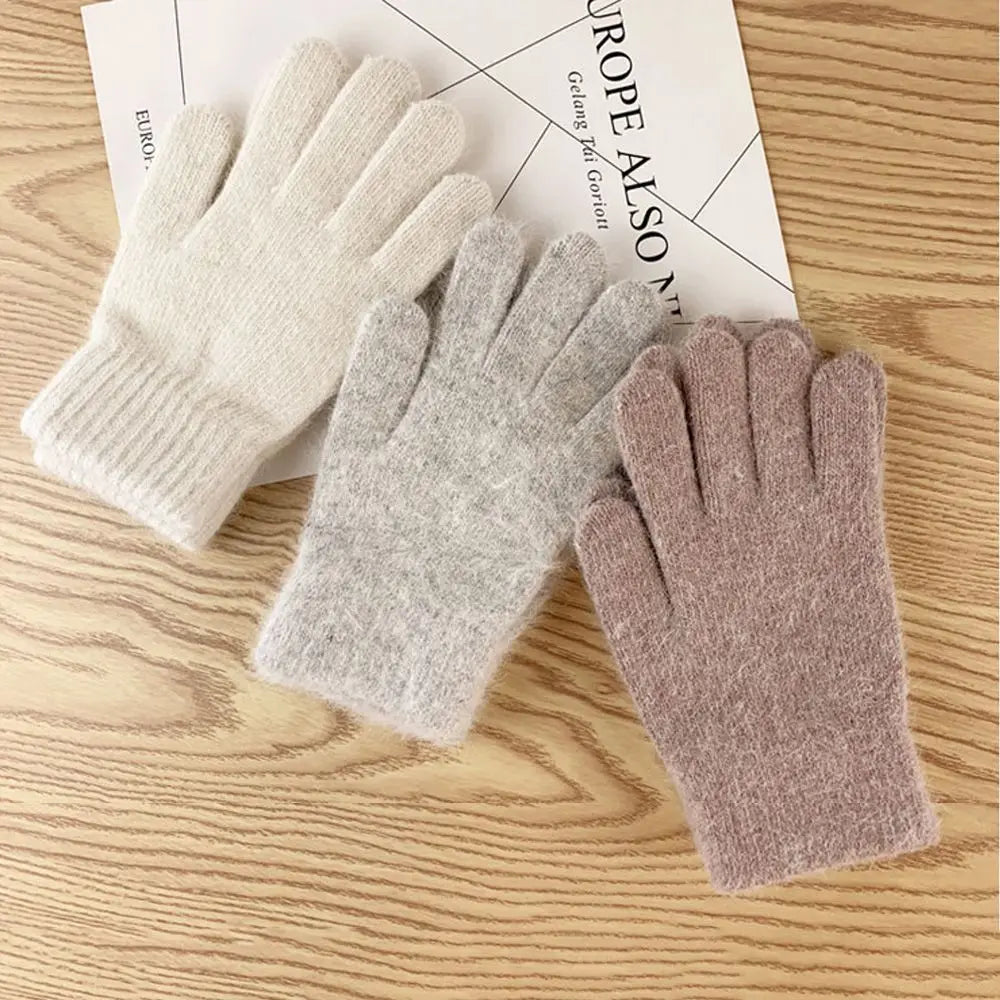 Fashion Elastic Outdoor Warm Thick Winter Gloves Mittens Full Finger Gloves Pi-Mart