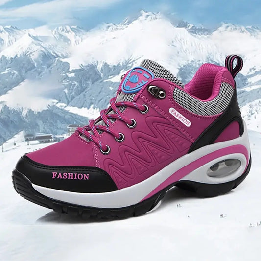 Ladies Sneakers Comfortable Breathable Platform Shoes Fashion Lace Up Female Casual Shoes for Women Outdoor Short Boots LadyShow.Store