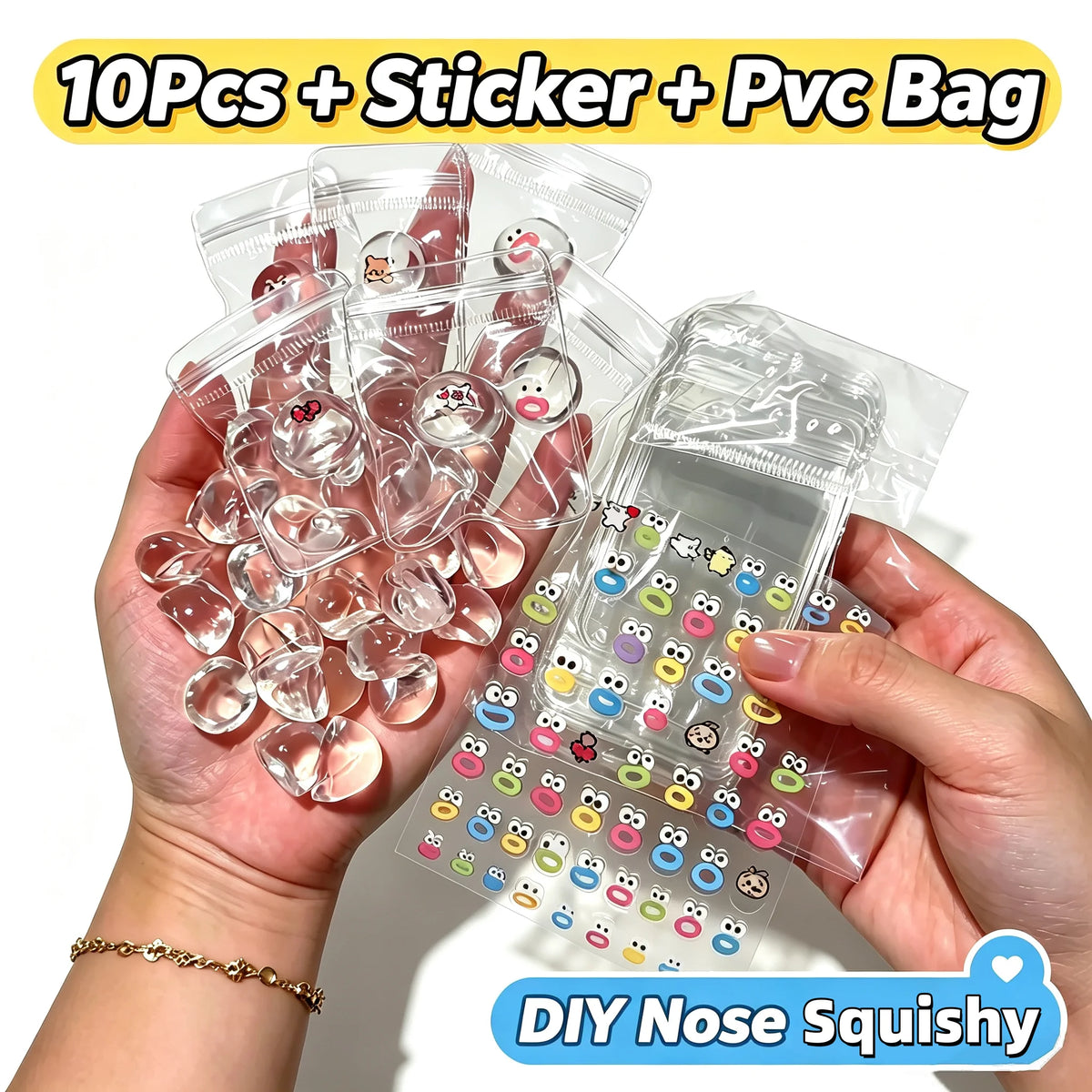 10/20/30Pcs Mini DIY Squishies Expression Squeeze Fidget Toy Emotion Fidget Poppers Sensory Fidget Toys Cute Desk Accessory Gift Pi-Mart