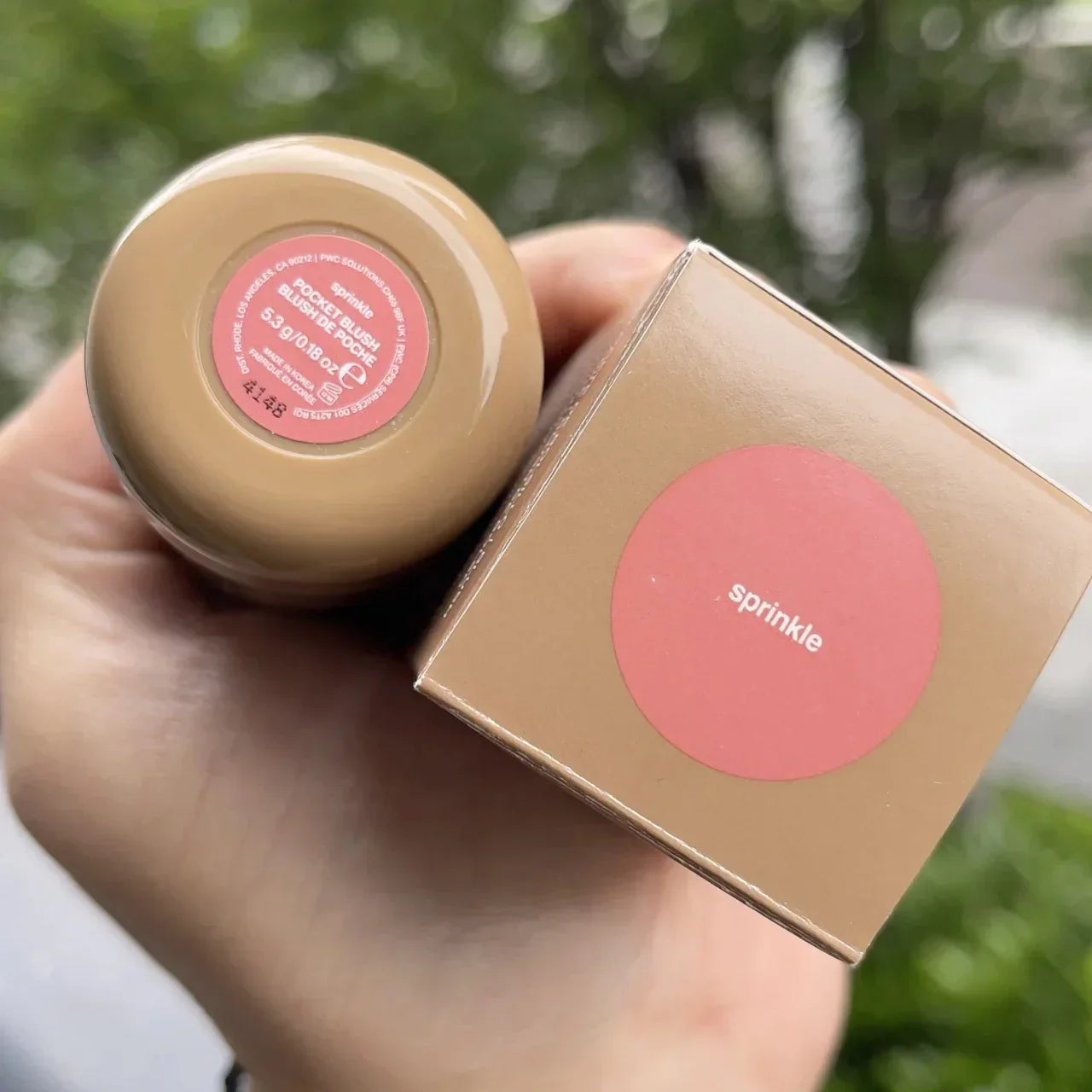 Rhod Pocket Blush LIP Stick Lip And Cheek Hydrating Stick Natural Rouge Powder Blush Cream Lipstick Cheek Easy To Apply Color LadyShow.Store