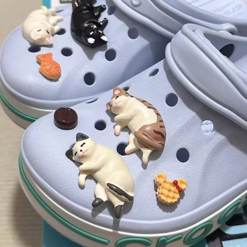 8Pcs Summer Fashion Shoe Charms for Sandals Clogs Set DIY Accessories Cute Cartoon Animals Shoes Buckle Decorations Gifts Pi-Mart