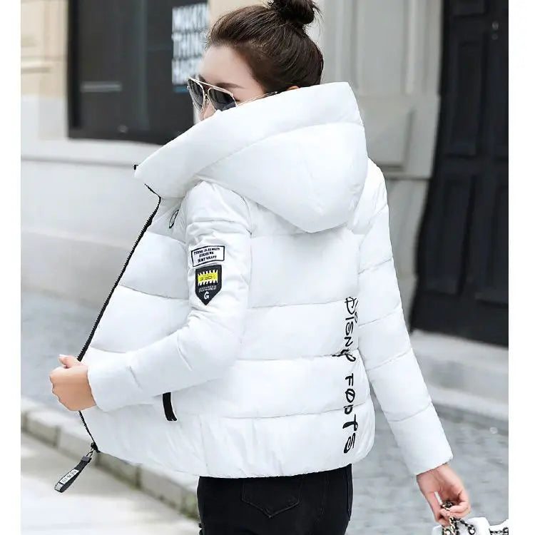 Chic Design Cropped Jacket Winter Short Puffer Jacket Women Clothing Cotton-padded Coats Warm Coat Bread Jackets LadyShow.Store
