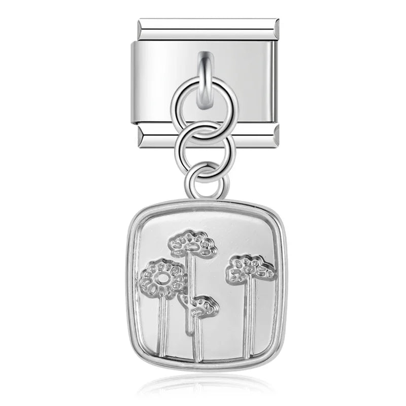 Hapiship 9mm Width Original Daisy Unicorn Angel Cup Santa Claus Italian Charm Fit Bracelet Stainless Steel Jewelry Making DJ050 Pi-Mart