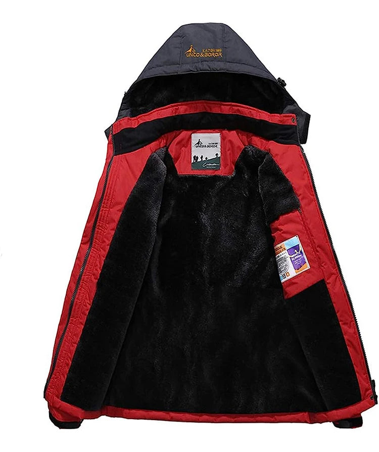 Men's Winter Parkas Outdoor Jacket Thicken Fleece Warm Waterproof Windbreaker Ski Jackets Climb Men Thick Coat Hot Sale Pi-Mart